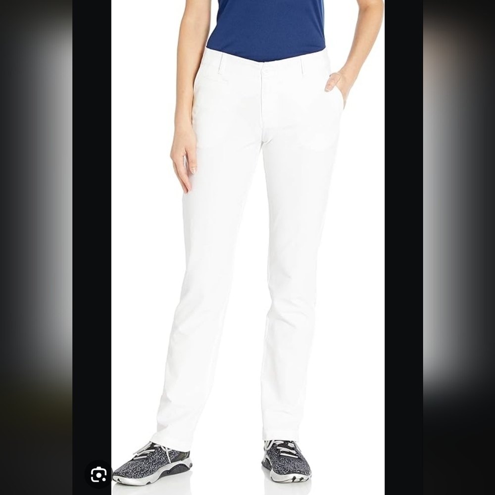 Under Armour Women’s White Straight-Leg Golf Pants
